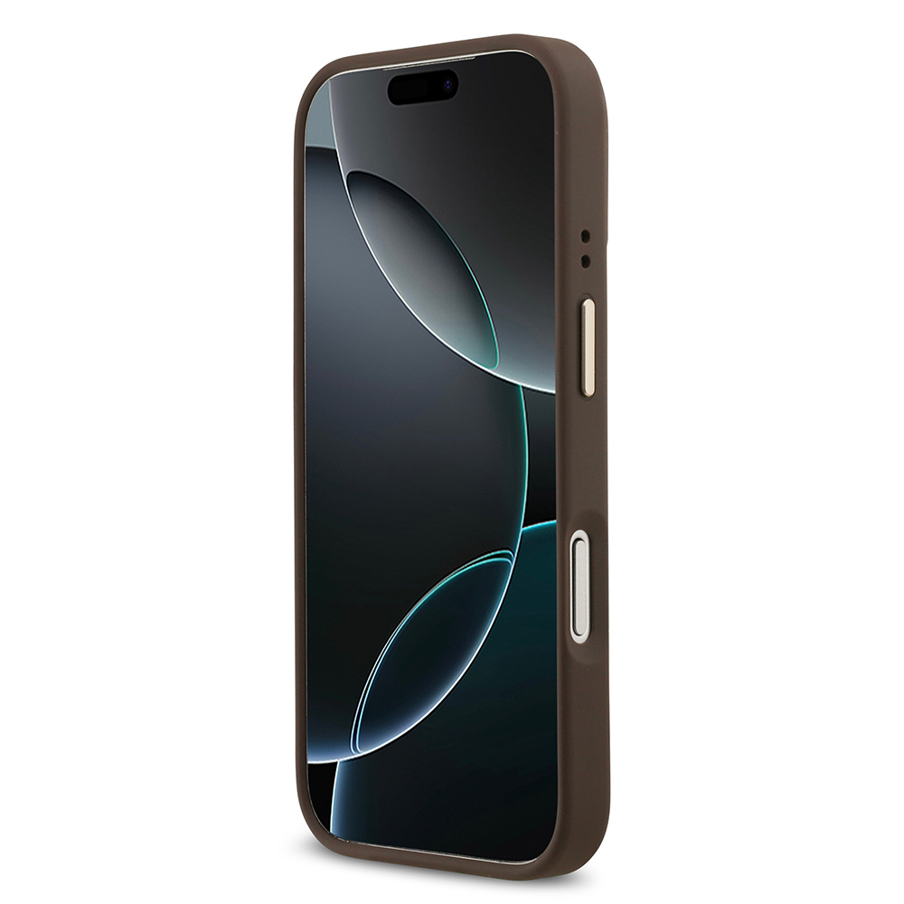 Apple iPhone 17 Pro Uyumlu Kılıf Guess Orjinal Lisanslı M-safe Şarj Özellikli 4G Desenli PU Metal Plaka Klasik Logolu Kapak - 10