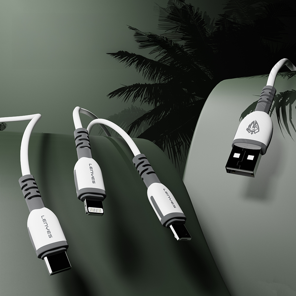 Lenyes LC979 USB-A to Lightning Hızlı Şarj Özellikli Data ve Şarj Kablosu 2.4A 1M - 2