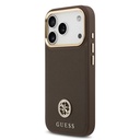 Apple iPhone 17 Pro Uyumlu Kılıf Guess Orjinal Lisanslı M-safe Şarj Özellikli Grained Yazı ve Taşlı 4G Logolu Kapak - 1