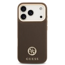 Apple iPhone 17 Pro Uyumlu Kılıf Guess Orjinal Lisanslı M-safe Şarj Özellikli Grained Yazı ve Taşlı 4G Logolu Kapak - 2
