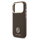Apple iPhone 17 Pro Uyumlu Kılıf Guess Orjinal Lisanslı M-safe Şarj Özellikli Grained Yazı ve Taşlı 4G Logolu Kapak - 5