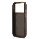 Apple iPhone 17 Pro Uyumlu Kılıf Guess Orjinal Lisanslı M-safe Şarj Özellikli Grained Yazı ve Taşlı 4G Logolu Kapak - 6