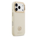 Apple iPhone 17 Pro Uyumlu Kılıf Guess Orjinal Lisanslı M-safe Şarj Özellikli Grained Yazı ve Taşlı 4G Logolu Kapak - 17
