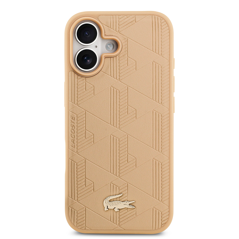 Apple iPhone 17 Uyumlu Kılıf Lacoste Orjinal Lisanslı M-safe Şarj Özellikli PU Deri Tasarımlı Karışık Monogram Desenli Kapak - 8