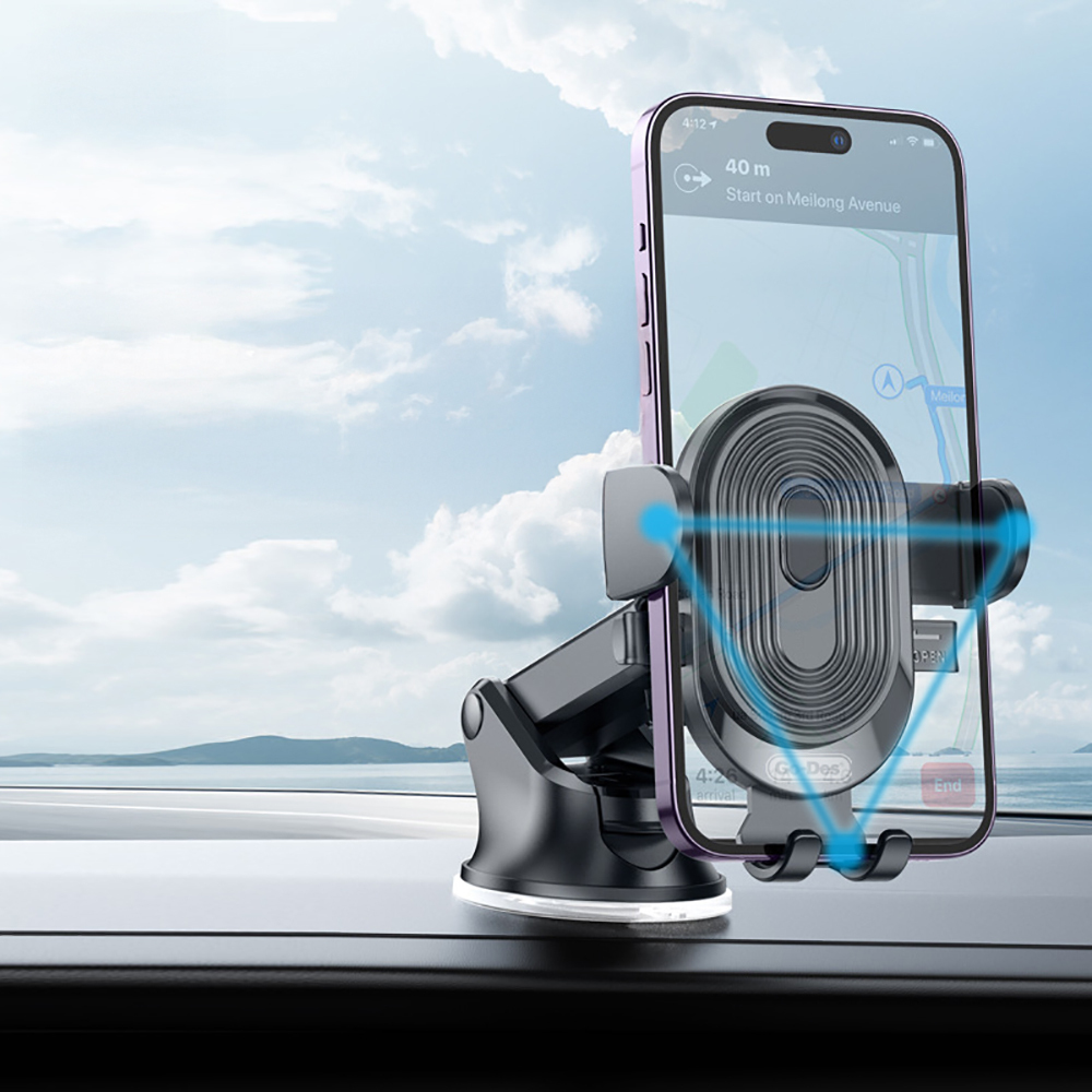 Go Des GD-HD353 360 Derece Dönebilen Vakumlu Tasarım Araç İçi Telefon Tutucu - 3