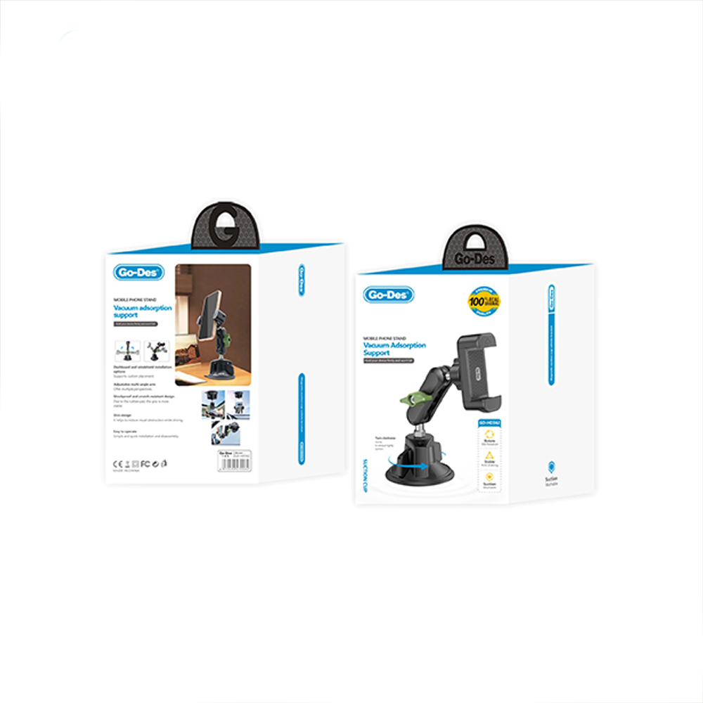 Go Des GD-HD362 360 Derece Dönebilen Vakumlu Tasarım Araç İçi Telefon Tutucu - 3