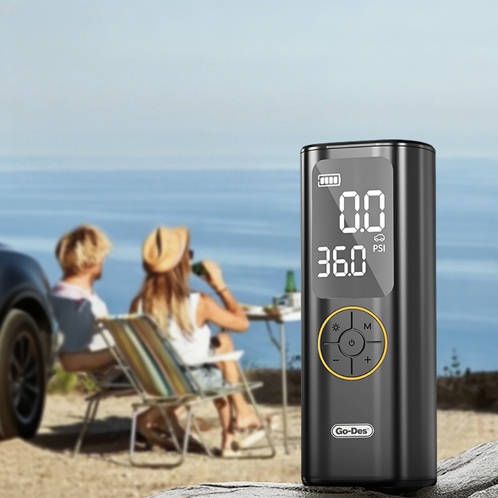 Go Des GD-B638 LED Işıklı Araç Hava Kompresörü ve Powerbank 12V - 1