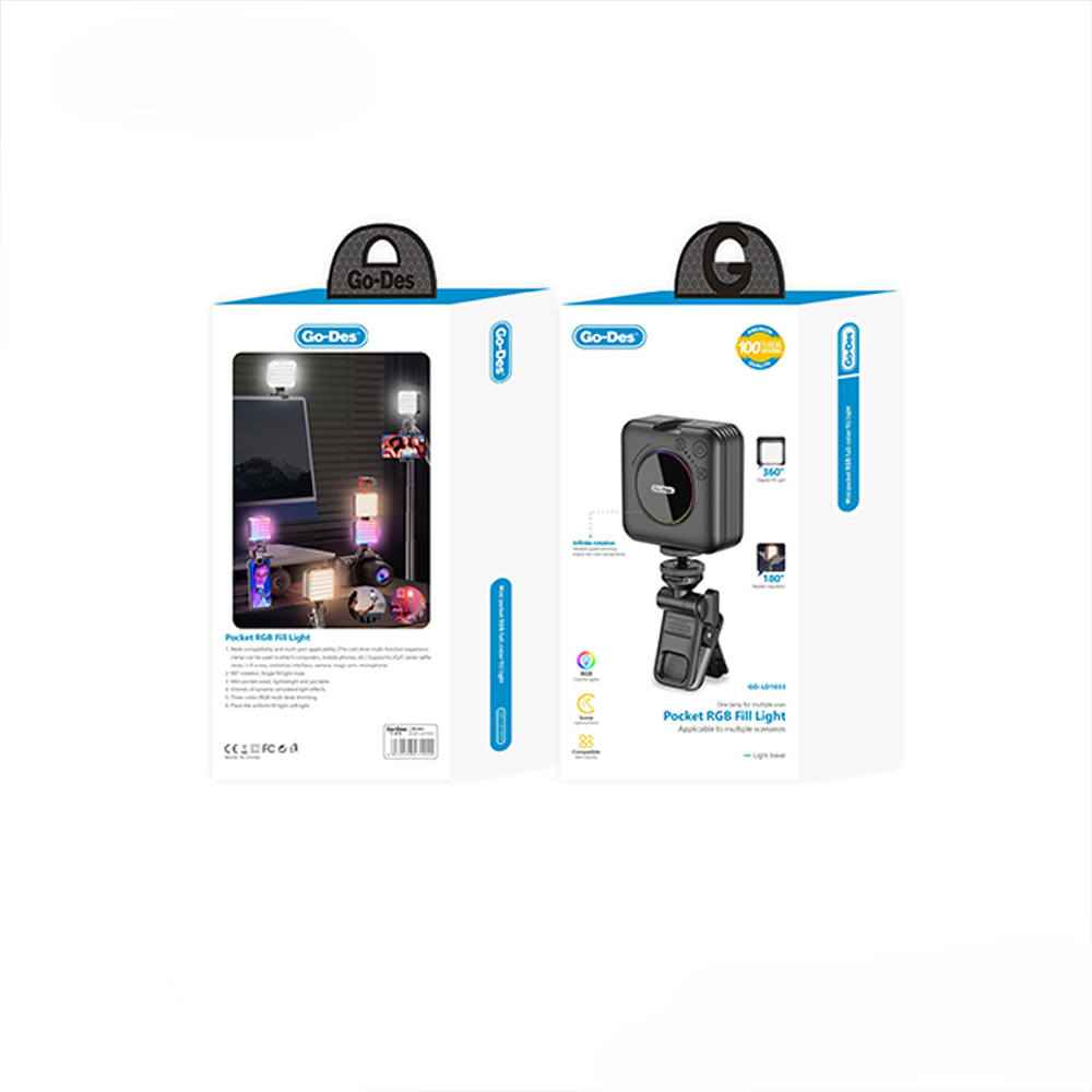 Go Des GD-LD1033 RGB Led Telefon-Kamera Üstü Aydınlatma Işığı - 3