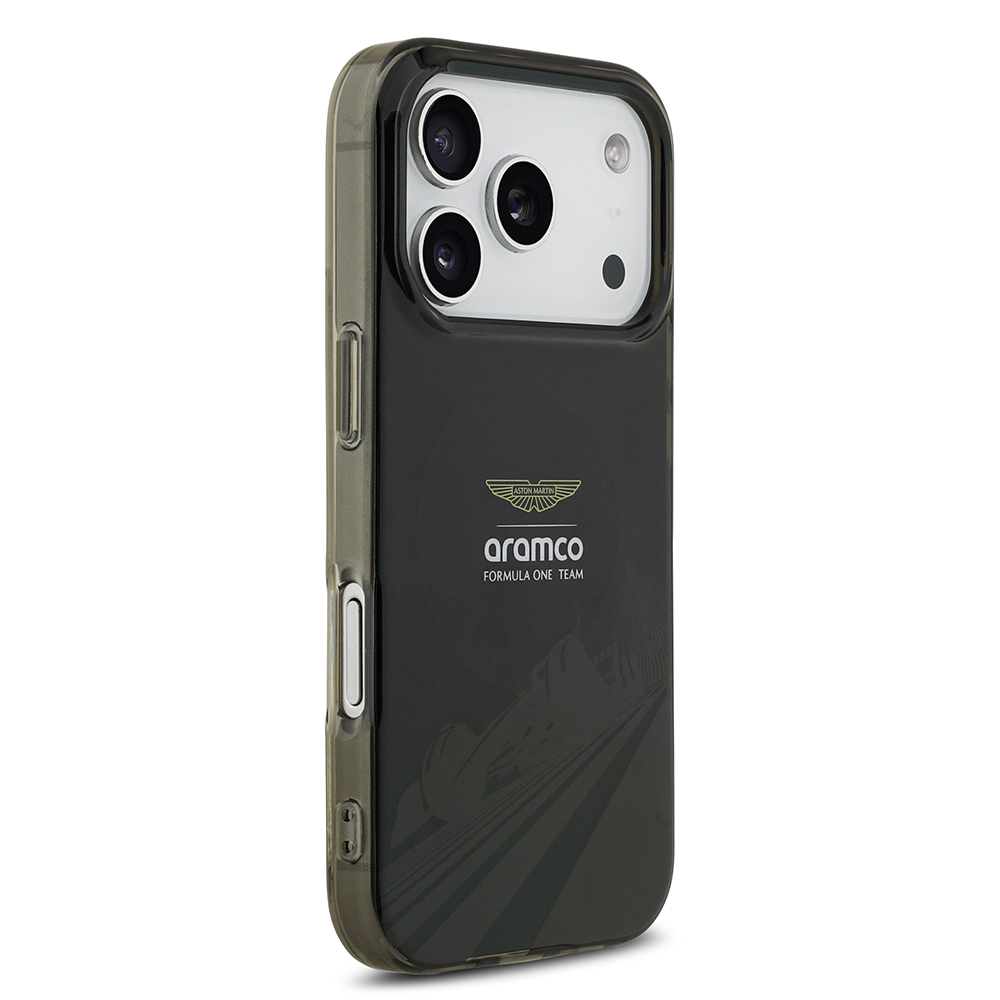 Apple iPhone 17 Pro Uyumlu Kılıf Aston Martin Orjinal Lisanslı M-safe Şarj Özellikli IML Baskı Logolu Formula Tasarımlı Kapak - 2