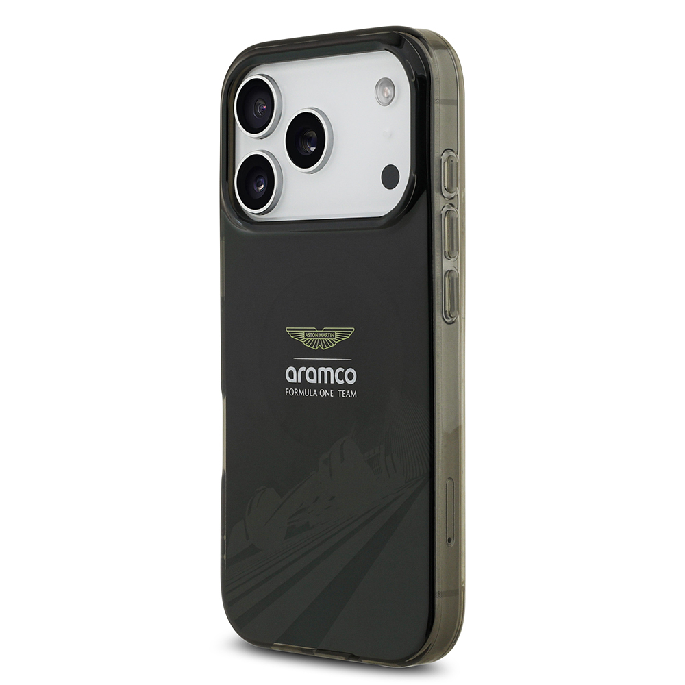 Apple iPhone 17 Pro Uyumlu Kılıf Aston Martin Orjinal Lisanslı M-safe Şarj Özellikli IML Baskı Logolu Formula Tasarımlı Kapak - 3