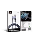 Lenyes LC510 USB-A to Lightning 2.4A Örgü Tasarımlı Hızlı Şarj Özellikli Data ve Şarj Kablosu 1M - 1