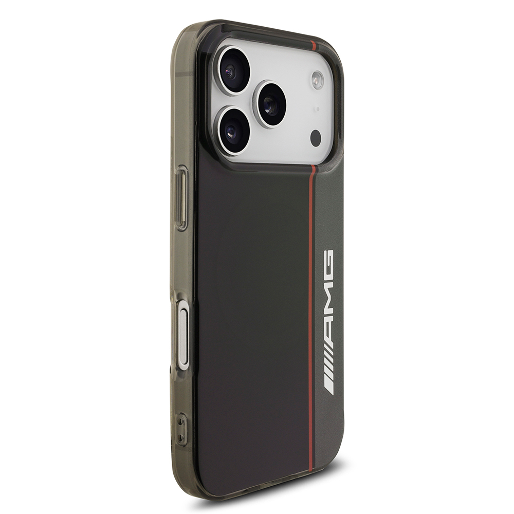 Apple iPhone 17 Pro Max Uyumlu Kılıf AMG Orjinal Lisanslı M-safe Şarj Özellikli IML Baskı Logolu Çift Katmanlı Bow Lines Kapak - 3