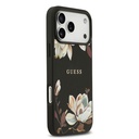 Apple iPhone 17 Pro Max Uyumlu Kılıf Guess Orjinal Lisanslı M-safe Şarj Özellikli Taneli Çiçek Tasarımlı Metal Yazı Logolu Kapak - 3