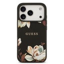 Apple iPhone 17 Pro Uyumlu Kılıf Guess Orjinal Lisanslı M-safe Şarj Özellikli Taneli Çiçek Tasarımlı Metal Yazı Logolu Kapak - 2