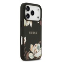 Apple iPhone 17 Pro Uyumlu Kılıf Guess Orjinal Lisanslı M-safe Şarj Özellikli Taneli Çiçek Tasarımlı Metal Yazı Logolu Kapak - 3