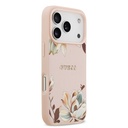 Apple iPhone 17 Pro Uyumlu Kılıf Guess Orjinal Lisanslı M-safe Şarj Özellikli Taneli Çiçek Tasarımlı Metal Yazı Logolu Kapak - 10