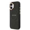 Apple iPhone 17 Uyumlu Kılıf Guess Orjinal Lisanslı M-safe Şarj Özellikli Sıcak Baskılı Yazı Logolu PU Deri Peony Kapak - 1