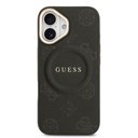 Apple iPhone 17 Uyumlu Kılıf Guess Orjinal Lisanslı M-safe Şarj Özellikli Sıcak Baskılı Yazı Logolu PU Deri Peony Kapak - 2