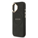Apple iPhone 17 Uyumlu Kılıf Guess Orjinal Lisanslı M-safe Şarj Özellikli Sıcak Baskılı Yazı Logolu PU Deri Peony Kapak - 5