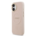 Apple iPhone 17 Uyumlu Kılıf Guess Orjinal Lisanslı M-safe Şarj Özellikli Sıcak Baskılı Yazı Logolu PU Deri Peony Kapak - 15