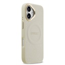 Apple iPhone 17 Uyumlu Kılıf Guess Orjinal Lisanslı M-safe Şarj Özellikli Sıcak Baskılı Yazı Logolu PU Deri Peony Kapak - 24