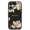 Apple iPhone 17 Uyumlu Kılıf Guess Orjinal Lisanslı M-safe Şarj Özellikli Taneli Çiçek Tasarımlı Metal Yazı Logolu Kapak - 2