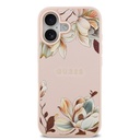 Apple iPhone 17 Uyumlu Kılıf Guess Orjinal Lisanslı M-safe Şarj Özellikli Taneli Çiçek Tasarımlı Metal Yazı Logolu Kapak - 9