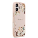 Apple iPhone 17 Uyumlu Kılıf Guess Orjinal Lisanslı M-safe Şarj Özellikli Taneli Çiçek Tasarımlı Metal Yazı Logolu Kapak - 10