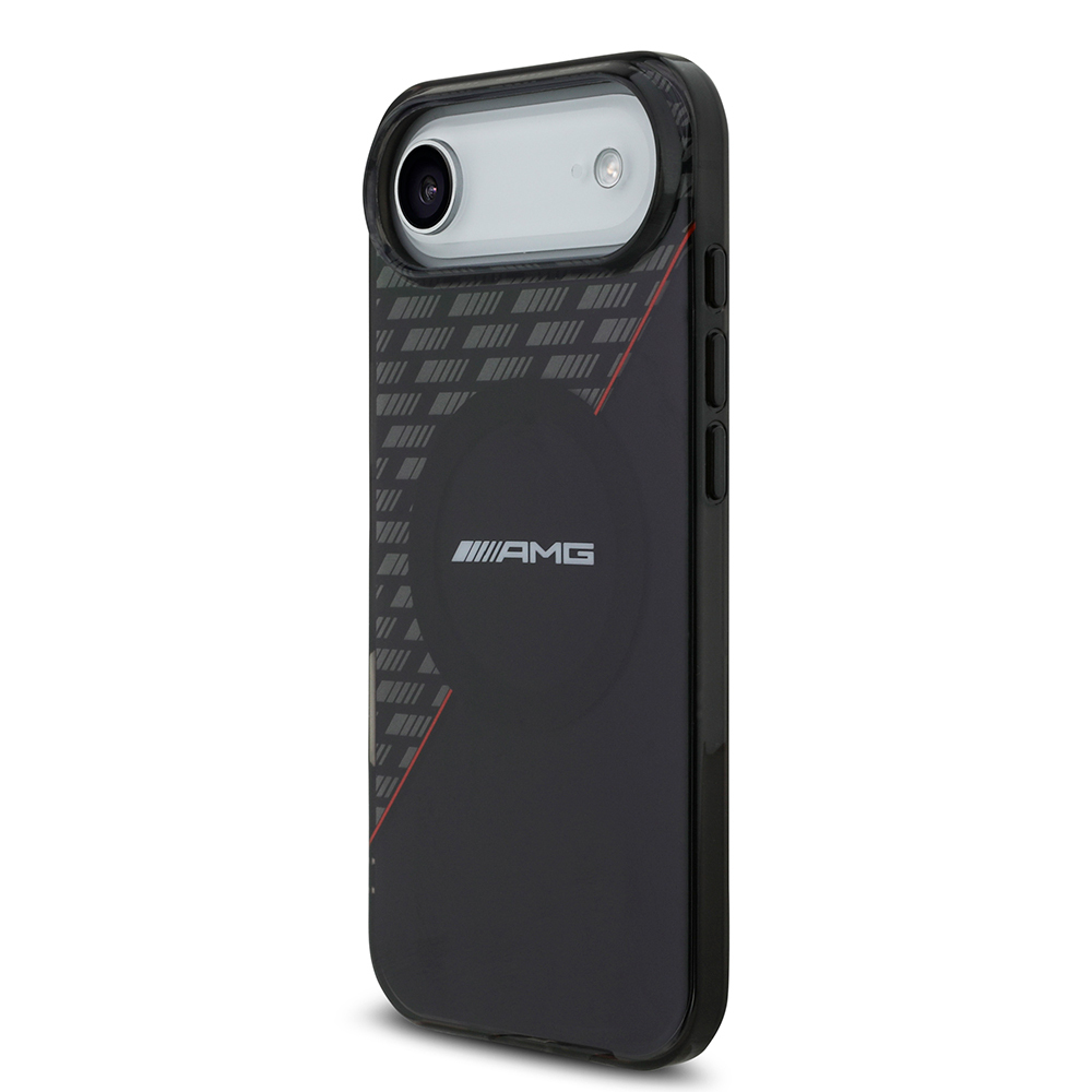 Apple iPhone 17 Air Uyumlu Kılıf AMG Orjinal Lisanslı M-safe Şarj Özellikli Çift Katmanlı Kırmızı Çapraz Çizgili Kapak - 2