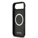 Apple iPhone 17 Air Uyumlu Kılıf BMW Orjinal Lisanslı M-safe Şarj Özellikli Deri Arka Yüzey Metal Logolu Delikli Şerit Tasarımlı Kapak - 12
