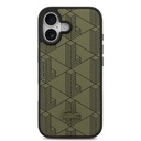 Apple iPhone 17 Uyumlu Kılıf Lacoste Orjinal Lisanslı M-safe Şarj Özellikli PU Deri Tasarımlı Kartlıklı Karışık Monogram Desenli Kapak - 12
