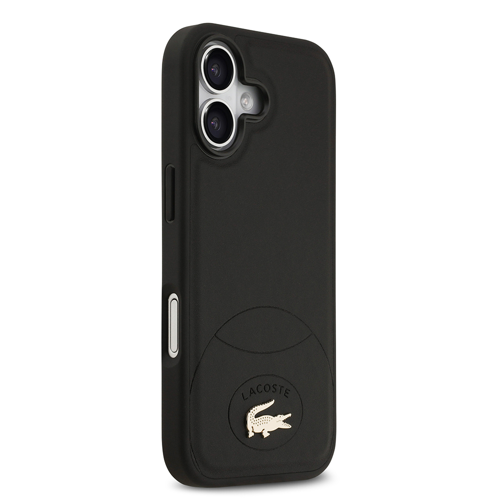 Apple iPhone 17 Uyumlu Kılıf Lacoste Orjinal Lisanslı M-safe Şarj Özellikli PU Deri Tasarımlı Metal Logolu Kapak - 1