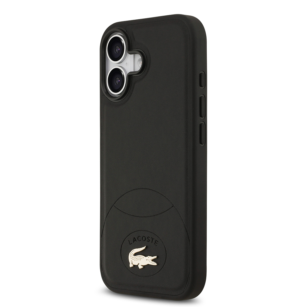 Apple iPhone 17 Uyumlu Kılıf Lacoste Orjinal Lisanslı M-safe Şarj Özellikli PU Deri Tasarımlı Metal Logolu Kapak - 3