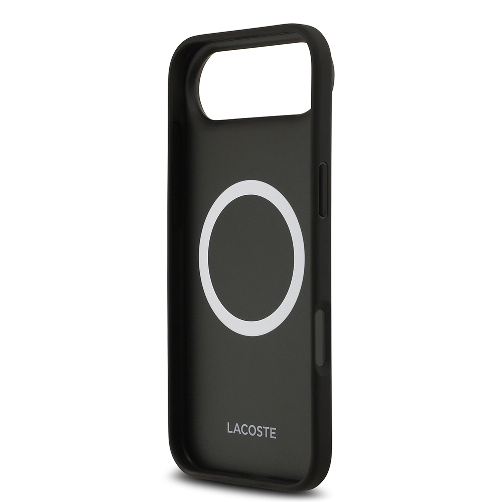 Apple iPhone 17 Air Uyumlu Kılıf Lacoste Orjinal Lisanslı M-safe Şarj Özellikli PU Deri Tasarımlı Metal Logolu Kapak - 12