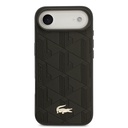 Apple iPhone 17 Air Uyumlu Kılıf Lacoste Orjinal Lisanslı M-safe Şarj Özellikli PU Deri Tasarımlı Karışık Monogram Desenli Kapak - 1
