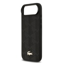 Apple iPhone 17 Air Uyumlu Kılıf Lacoste Orjinal Lisanslı M-safe Şarj Özellikli PU Deri Tasarımlı Karışık Monogram Desenli Kapak - 5