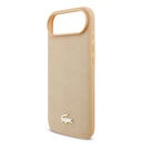 Apple iPhone 17 Air Uyumlu Kılıf Lacoste Orjinal Lisanslı M-safe Şarj Özellikli PU Deri Tasarımlı Karışık Monogram Desenli Kapak - 12