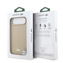 Apple iPhone 17 Air Uyumlu Kılıf Lacoste Orjinal Lisanslı M-safe Şarj Özellikli PU Deri Tasarımlı Karışık Monogram Desenli Kapak - 14