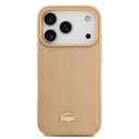 Apple iPhone 17 Pro Uyumlu Kılıf Lacoste Orjinal Lisanslı M-safe Şarj Özellikli PU Deri Tasarımlı Karışık Monogram Desenli Kapak - 1