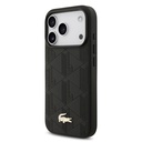 Apple iPhone 17 Pro Uyumlu Kılıf Lacoste Orjinal Lisanslı M-safe Şarj Özellikli PU Deri Tasarımlı Karışık Monogram Desenli Kapak - 7