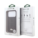Apple iPhone 17 Pro Uyumlu Kılıf Lacoste Orjinal Lisanslı M-safe Şarj Özellikli PU Deri Tasarımlı Karışık Monogram Desenli Kapak - 14