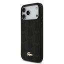 Apple iPhone 17 Pro Max Uyumlu Kılıf Lacoste Orjinal Lisanslı M-safe Şarj Özellikli PU Deri Tasarımlı Karışık Monogram Desenli Kapak - 4