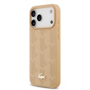 Apple iPhone 17 Pro Max Uyumlu Kılıf Lacoste Orjinal Lisanslı M-safe Şarj Özellikli PU Deri Tasarımlı Karışık Monogram Desenli Kapak - 7