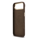 Apple iPhone 17 Air Uyumlu Kılıf Guess Orjinal Lisanslı M-safe Şarj Özellikli 4G Desenli PU Metal Plaka Klasik Logolu Kapak - 6