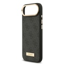 Apple iPhone 17 Air Uyumlu Kılıf Guess Orjinal Lisanslı M-safe Şarj Özellikli 4G Desenli PU Metal Plaka Klasik Logolu Kapak - 11