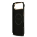 Apple iPhone 17 Air Uyumlu Kılıf Guess Orjinal Lisanslı M-safe Şarj Özellikli 4G Desenli PU Metal Plaka Klasik Logolu Kapak - 12