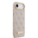 Apple iPhone 17 Air Uyumlu Kılıf Guess Orjinal Lisanslı M-safe Şarj Özellikli 4G Desenli PU Metal Plaka Klasik Logolu Kapak - 15