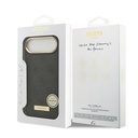 Apple iPhone 17 Air Uyumlu Kılıf Guess Orjinal Lisanslı M-safe Şarj Özellikli 4G Desenli PU Metal Plaka Klasik Logolu Kapak - 20