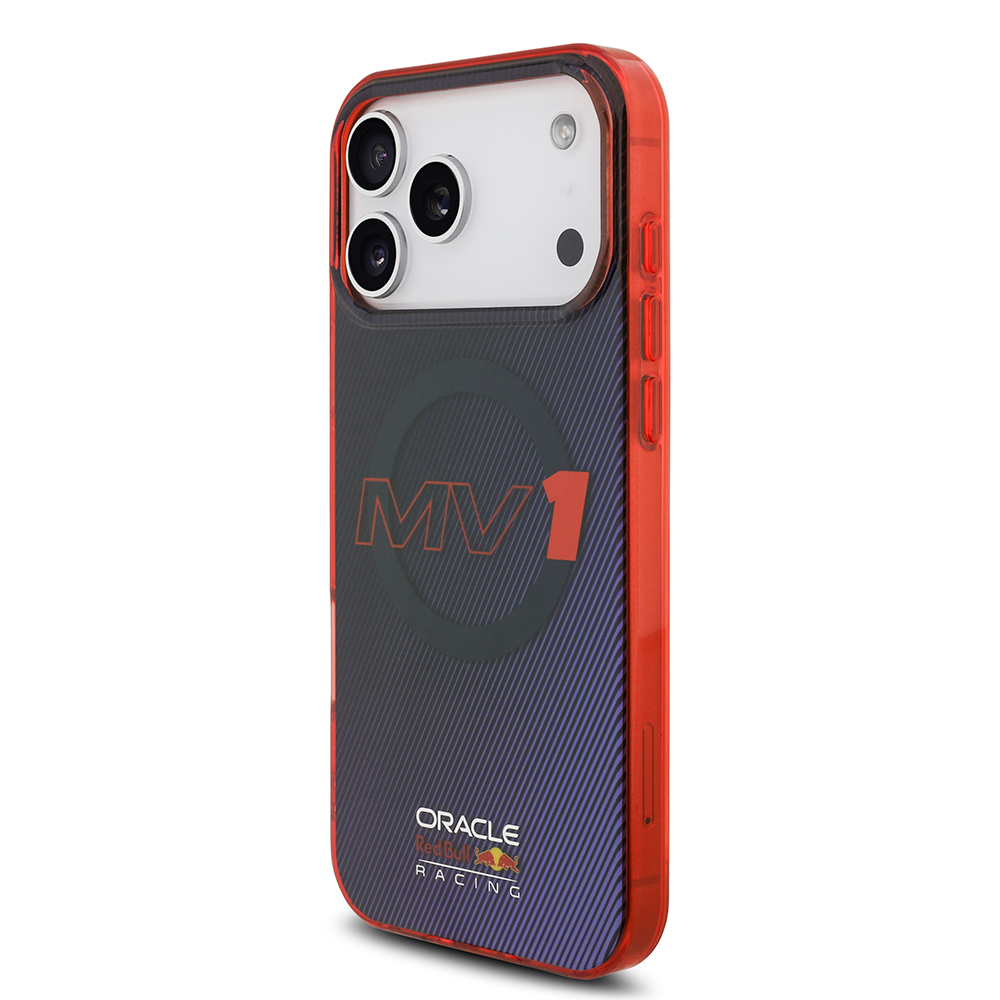Apple iPhone 17 Pro Max Uyumlu Kılıf Redbull Orjinal Lisanslı M-safe Şarj Özellikli Çift Katmanlı Çizgi Desenli Sert PC MV Kapak - 3