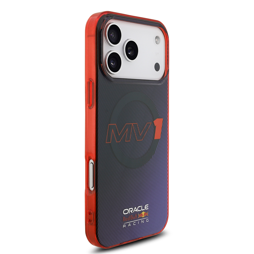 Apple iPhone 17 Pro Max Uyumlu Kılıf Redbull Orjinal Lisanslı M-safe Şarj Özellikli Çift Katmanlı Çizgi Desenli Sert PC MV Kapak - 4